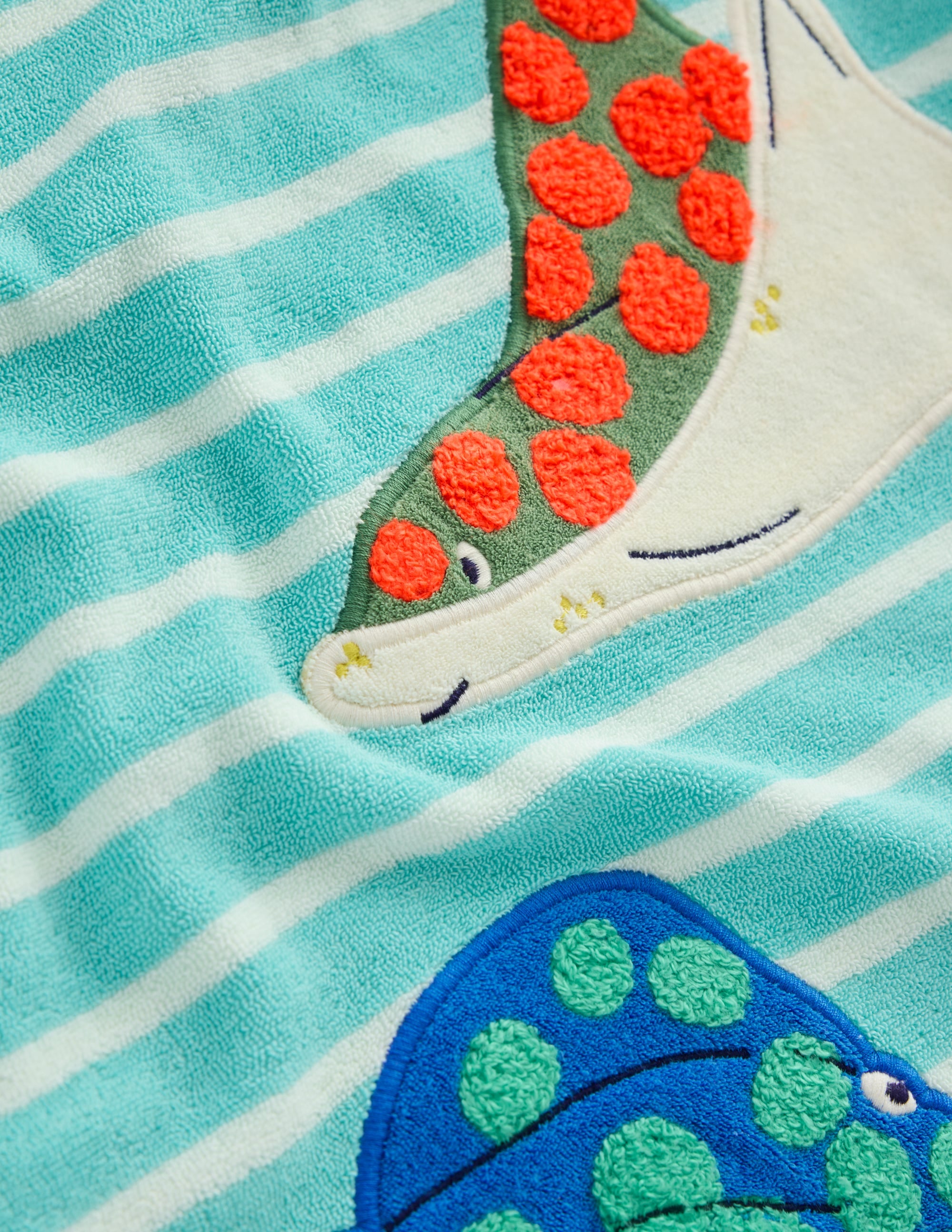 Poncho en éponge à appliqué-Raie bleu Caraïbes - Image 3