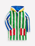 Poncho en éponge à fermeture zippée-Colourblock vert des Highlands