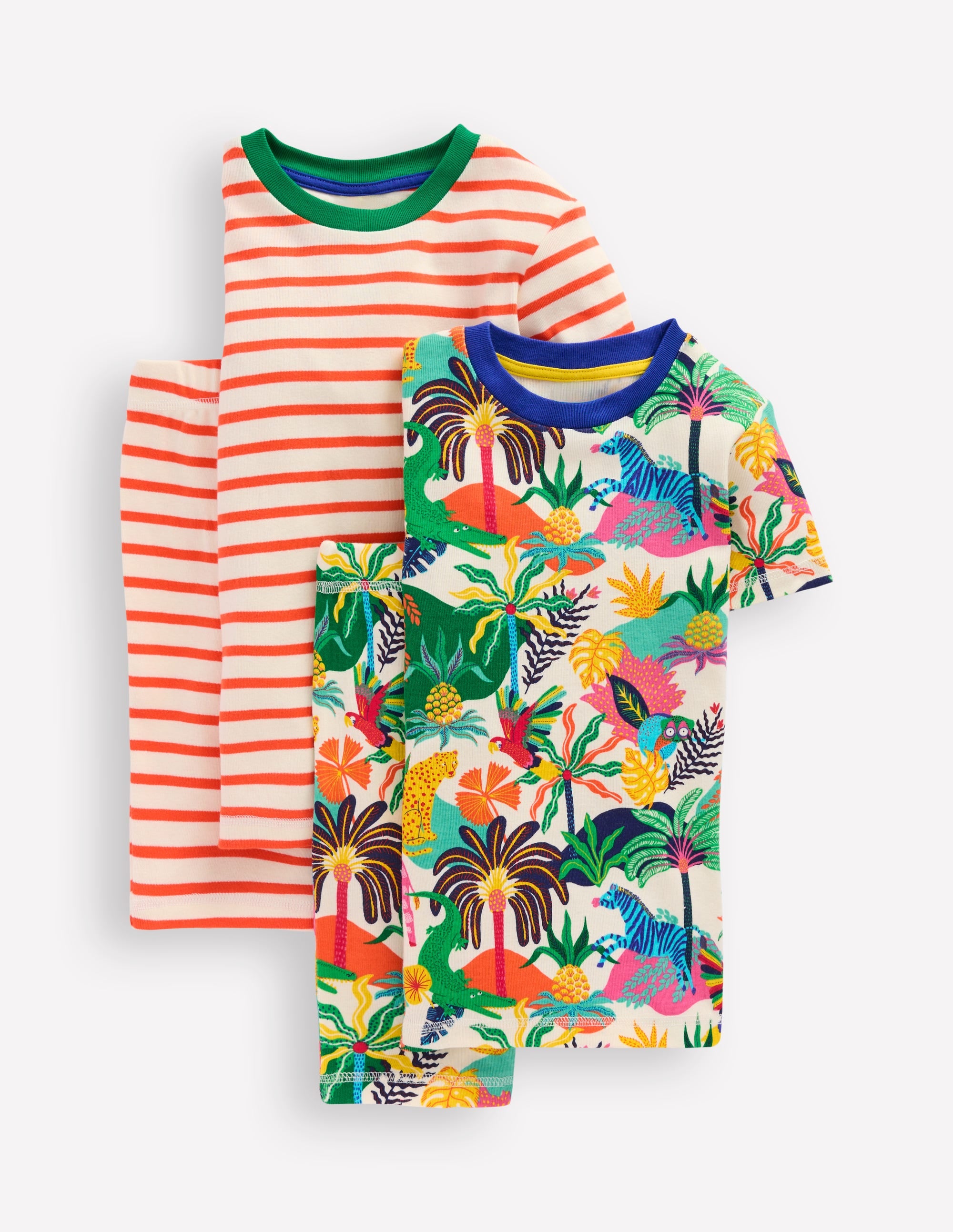 2 pyjamas courts douillets-Jungle multi ivoire - Image 1