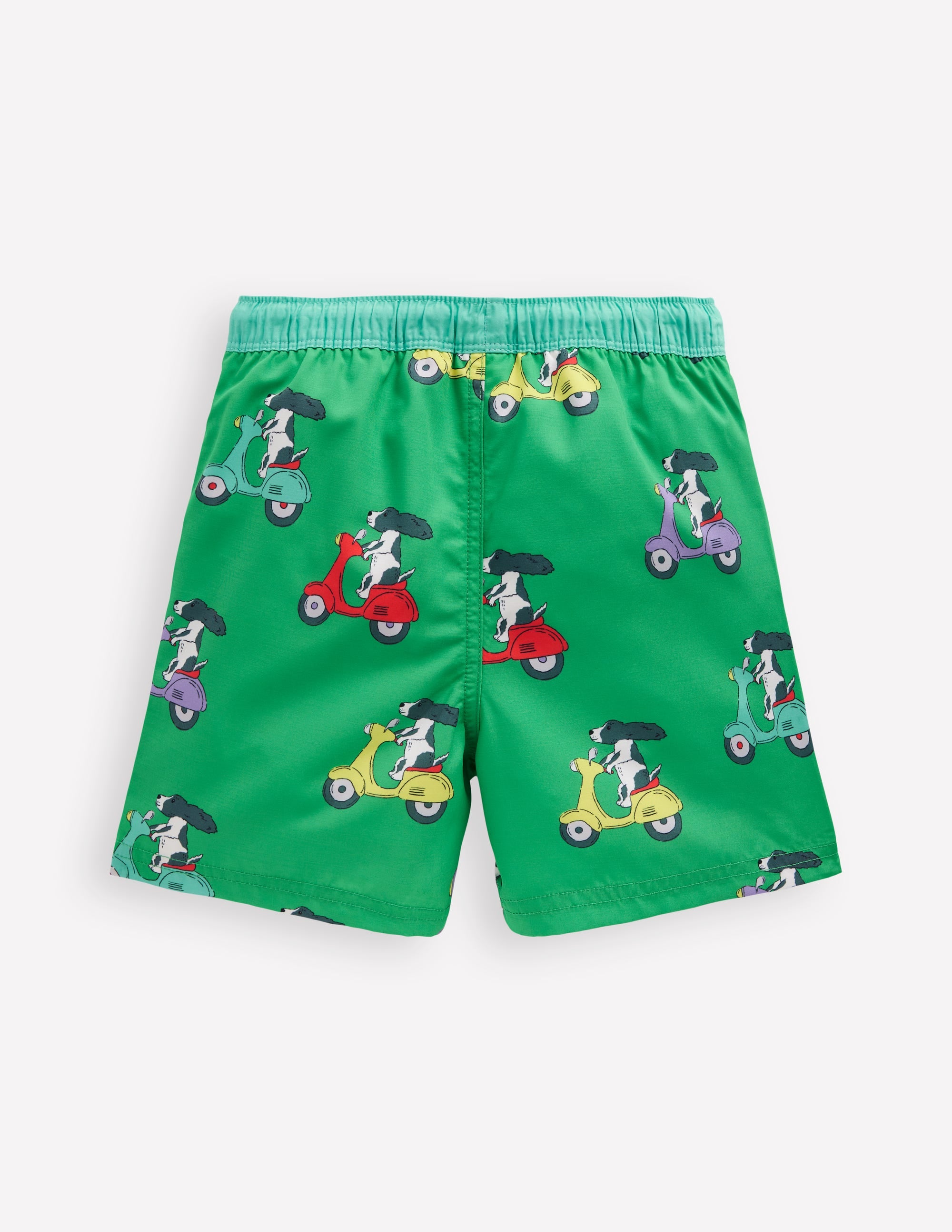 Short de bain-Chiot à scooter vert printemps - Image 2