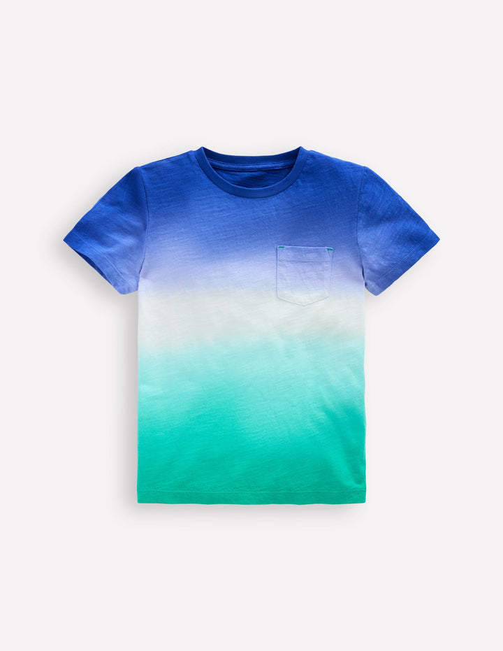 T-Shirt mit Batikmuster-Leuchtendes Blau/Aquamarinblau
