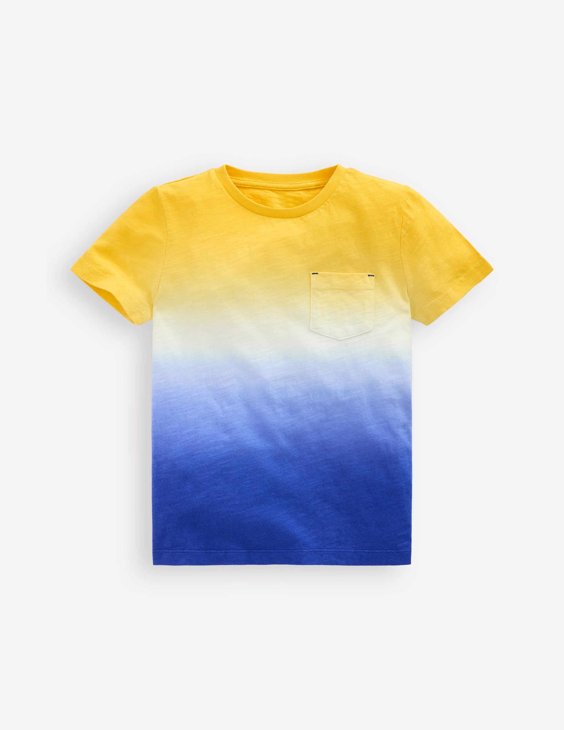 T-shirt tie and dye-Jaune ananas/bleu vif-1