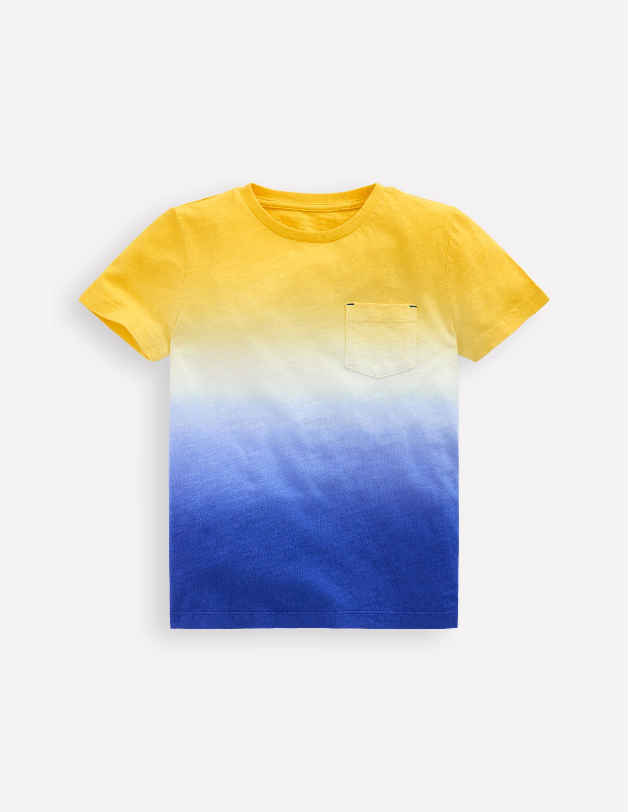 T-shirt tie and dye-Jaune ananas/bleu vif - Image 1