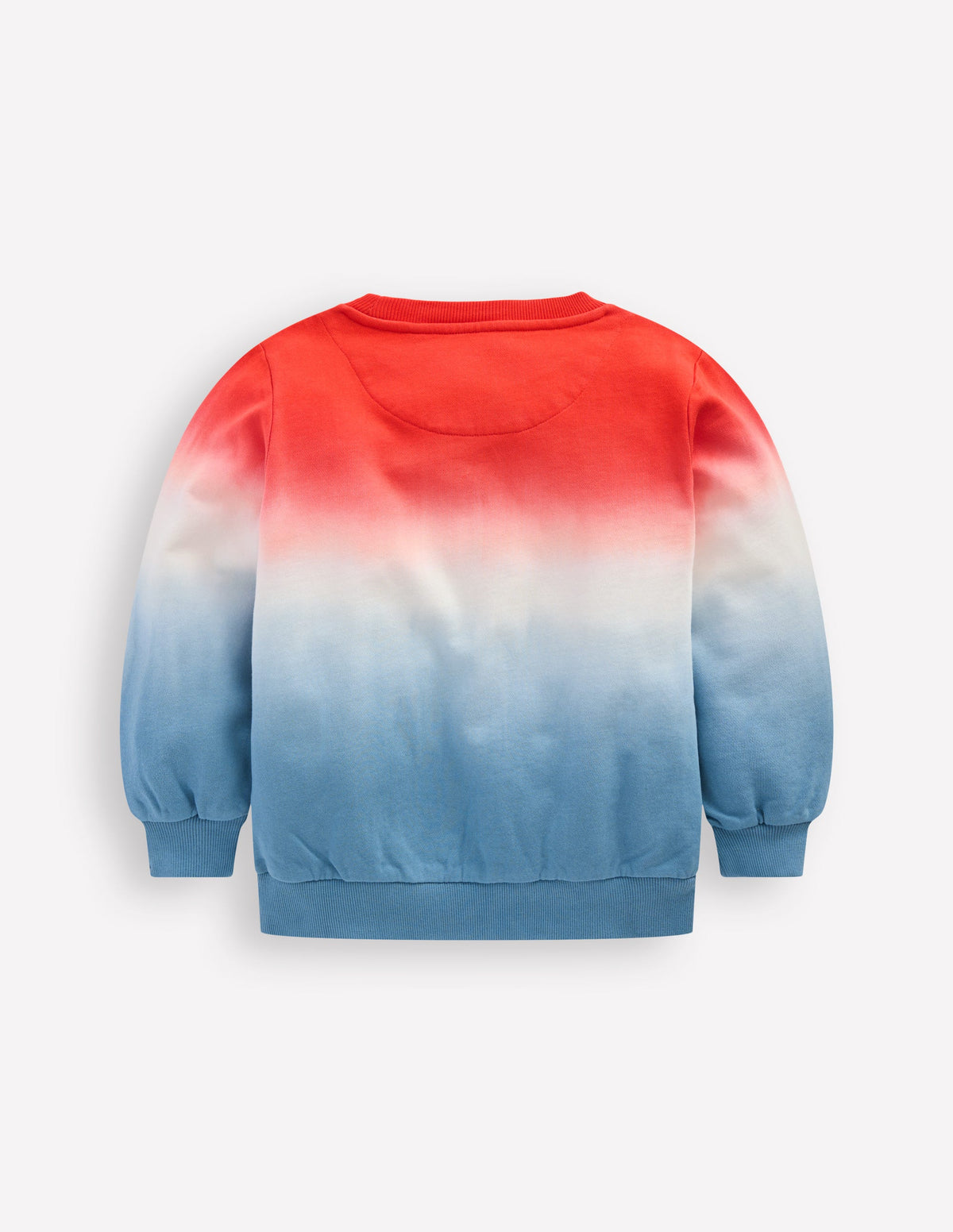 Batik-Sweatshirt-Gletscherblau/Sonnenuntergangsorange - Image 2