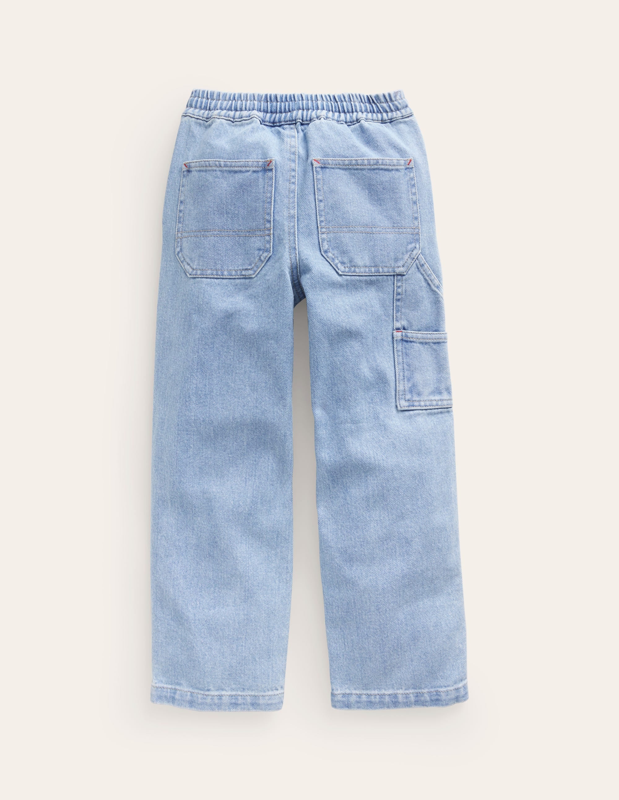 Pantalon style charpentier à enfiler-Bleu Clair Délavé - Image 2
