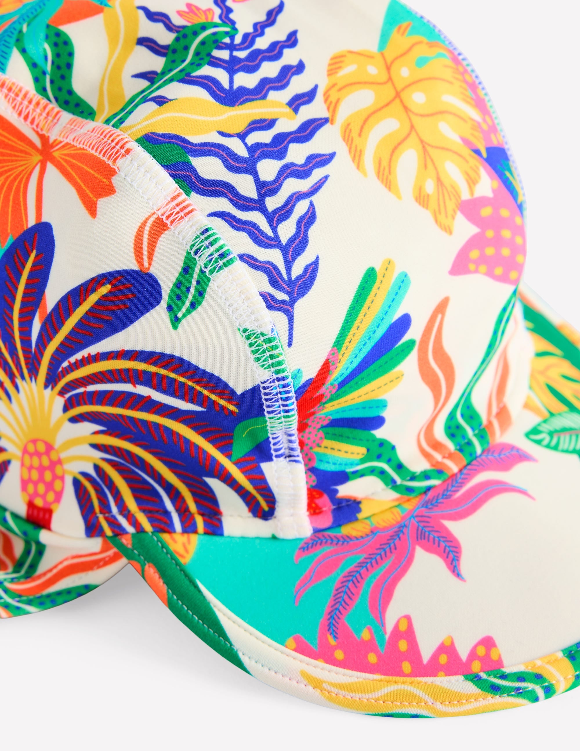 Chapeau imprimé avec protection solaire-Jungle multi ivoire doux - Image 2