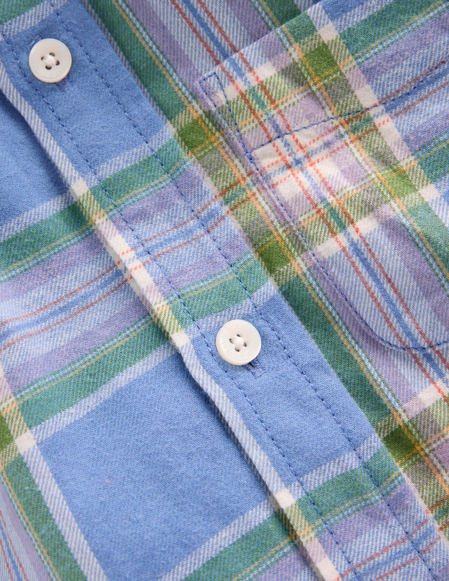 Chemise cosy à carreaux en coton-Carreaux bleu et violet