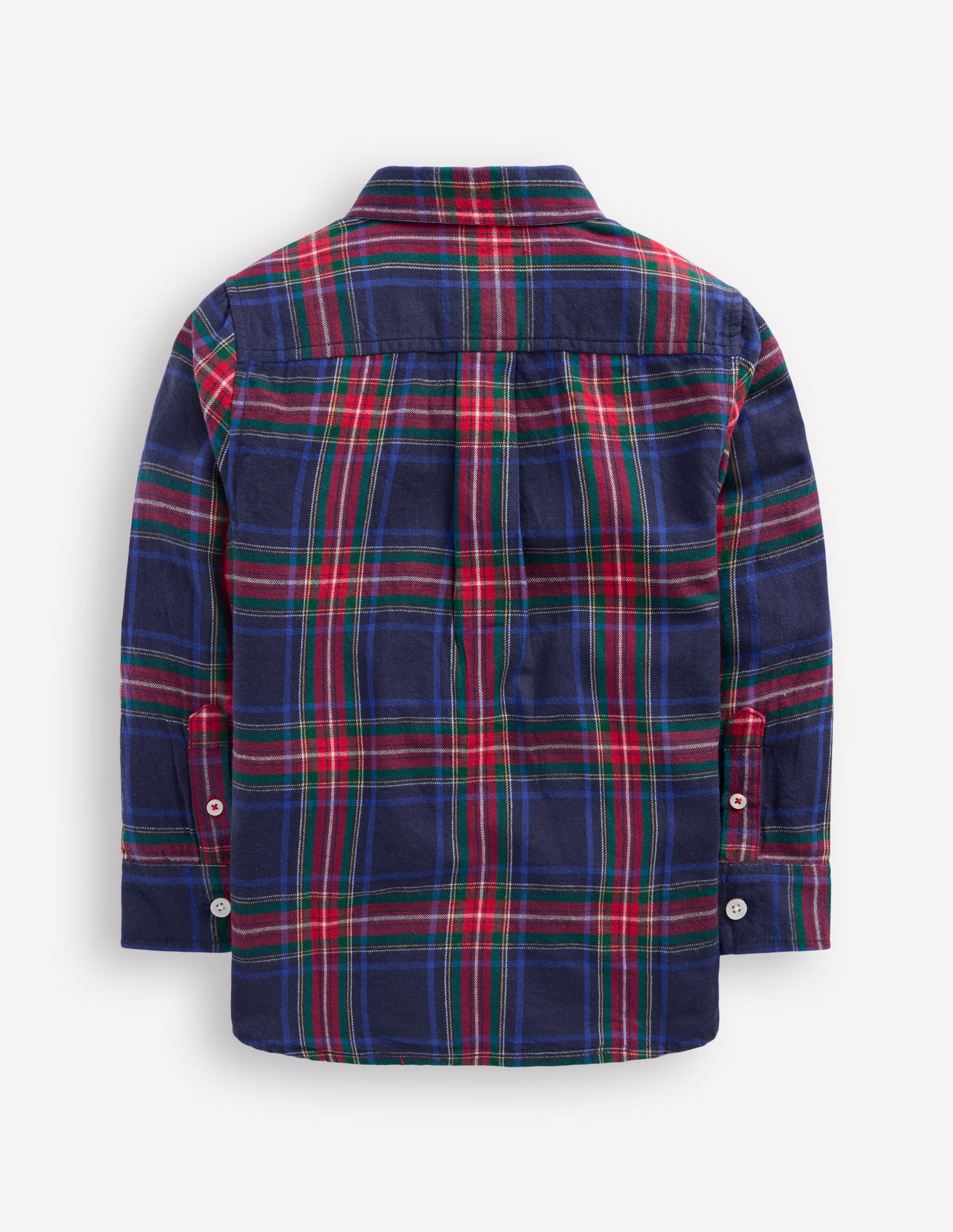 Chemise cosy à carreaux en coton-Carreaux bleu marine-2