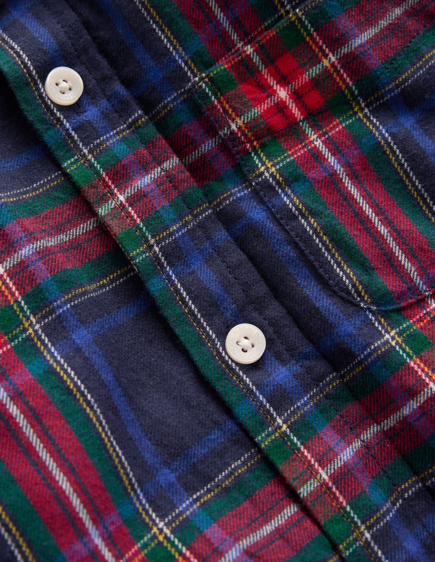 Chemise cosy à carreaux en coton-Carreaux bleu marine