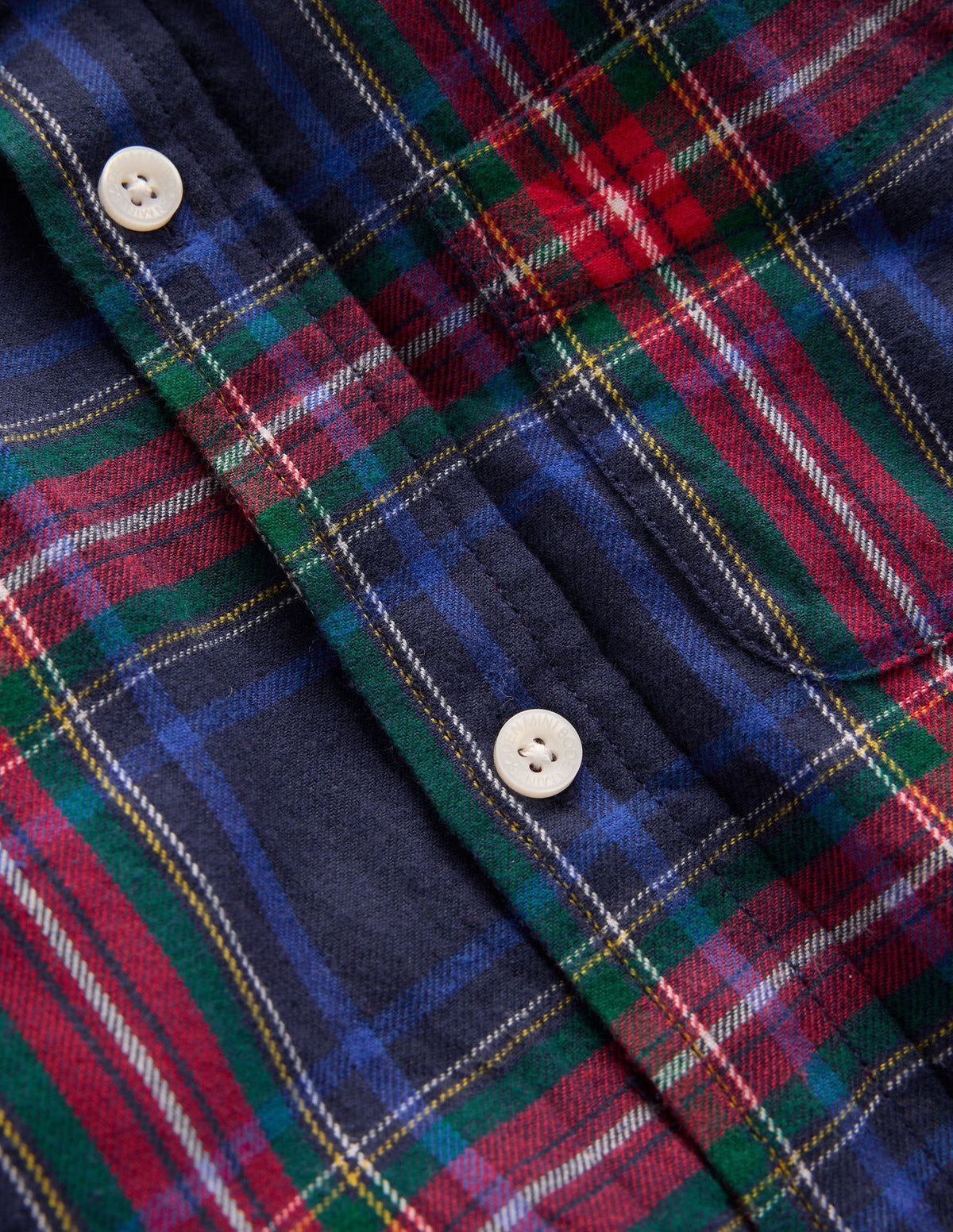 Chemise cosy à carreaux en coton-Carreaux bleu marine - Image 3