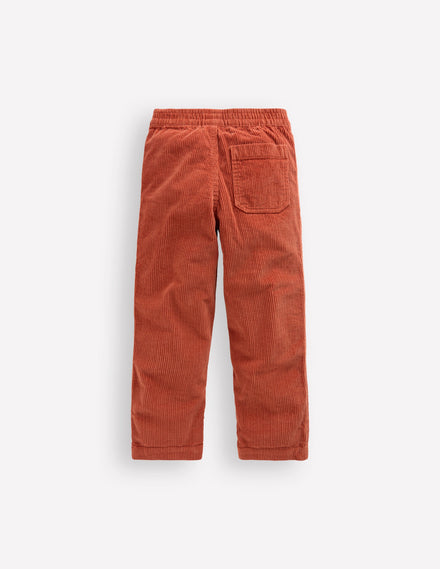 Cordhose zum Hineinschlüpfen-Geröstetes Kastanienbraun