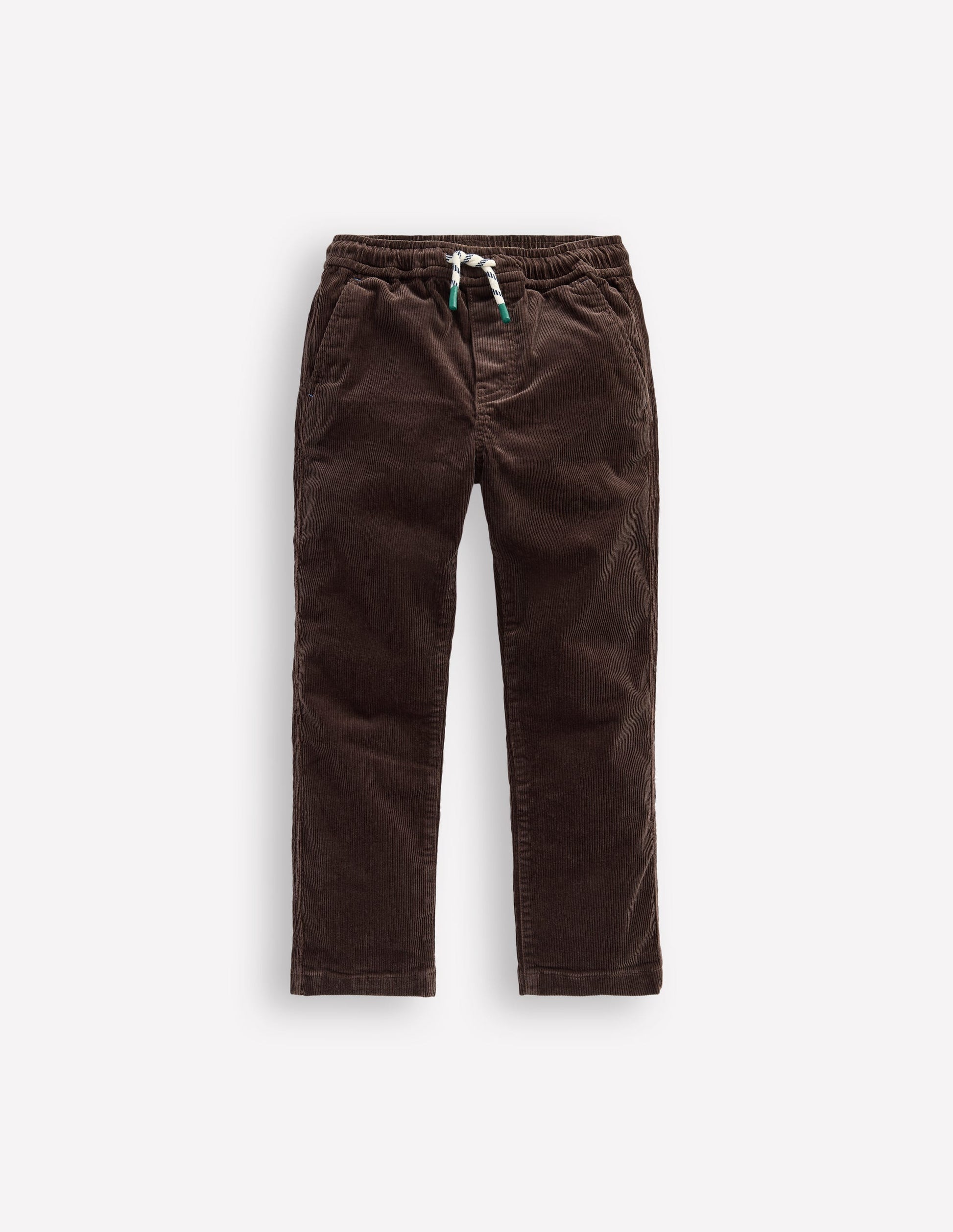 Schmal geschnittene Hose zum Hineinschlüpfen-Espresso Cord-1