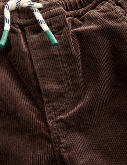 Schmal geschnittene Hose zum Hineinschlüpfen-Espresso Cord-3