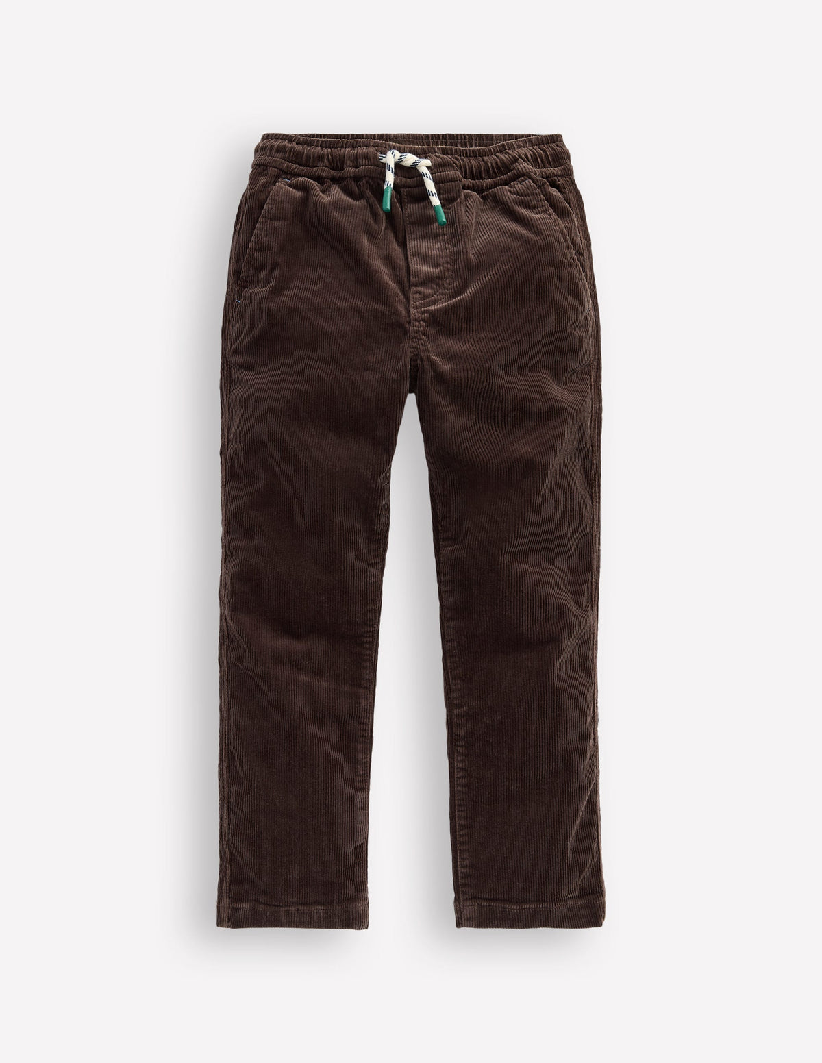 Pantalon slim à enfiler-Velours côtelé expresso - Image 1