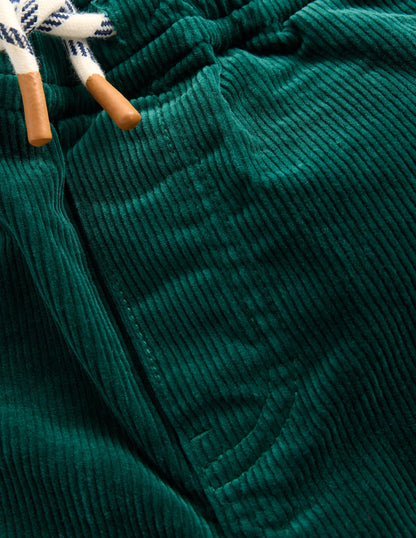 Schmal geschnittene Hose zum Hineinschlüpfen-Dunkles Smaragdgrün Cord-3