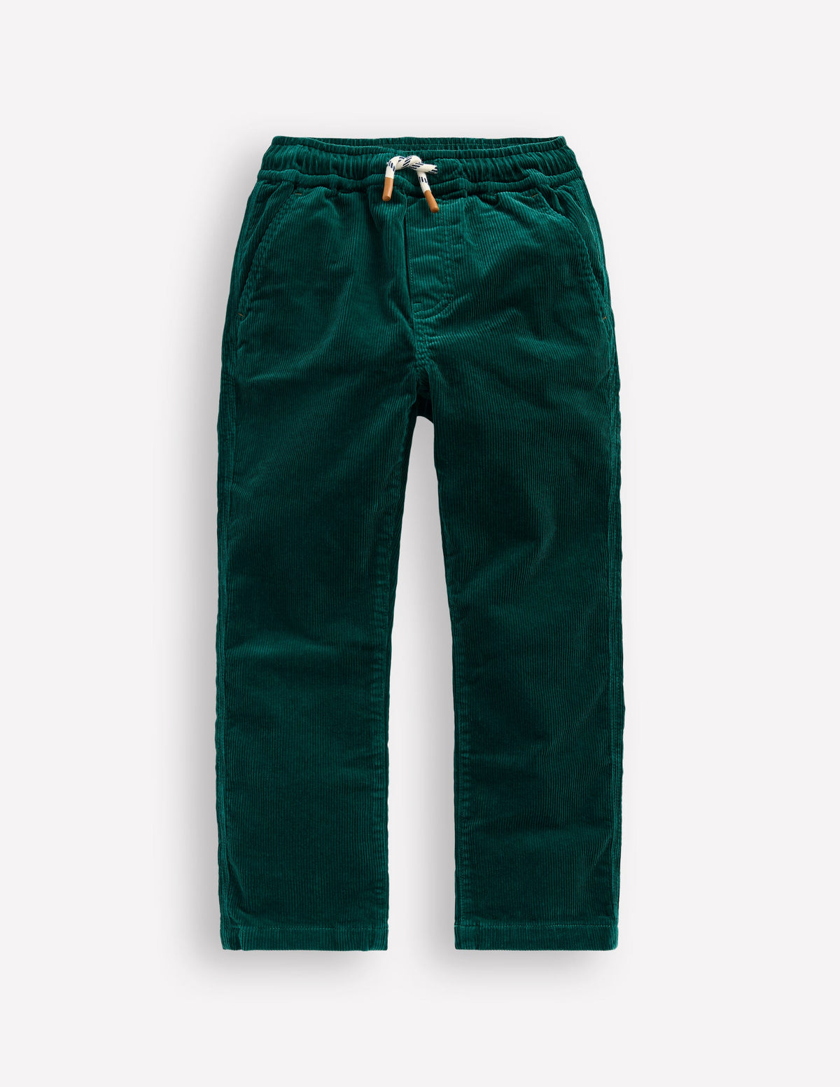 Schmal geschnittene Hose zum Hineinschlüpfen-Dunkles Smaragdgrün Cord - Image 1