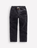 Pantalon slim à enfiler-Velours côtelé anthracite