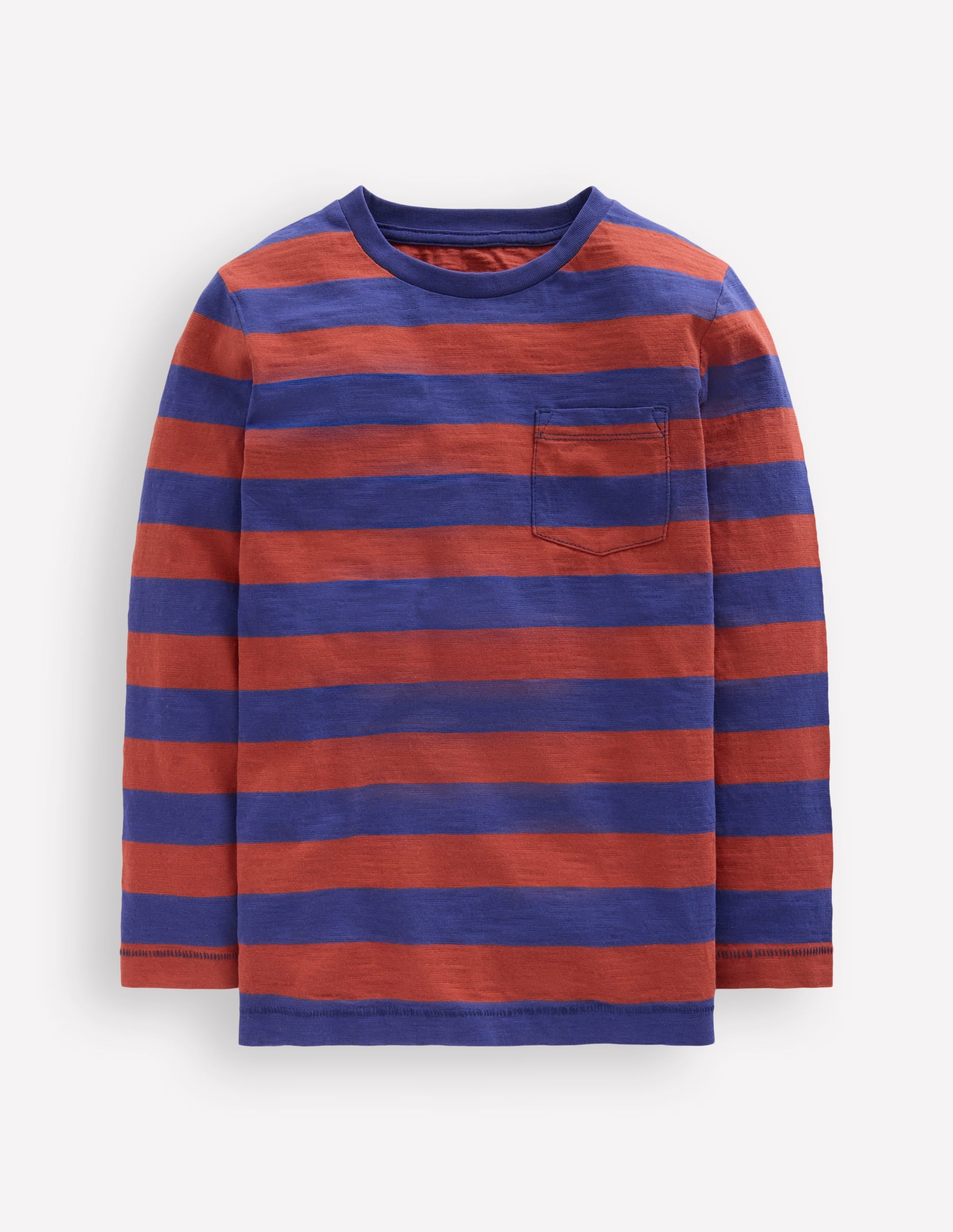 Langärmliges T-Shirt für den Alltag-Steuerbordblau/Kastanienbraun - Image 1
