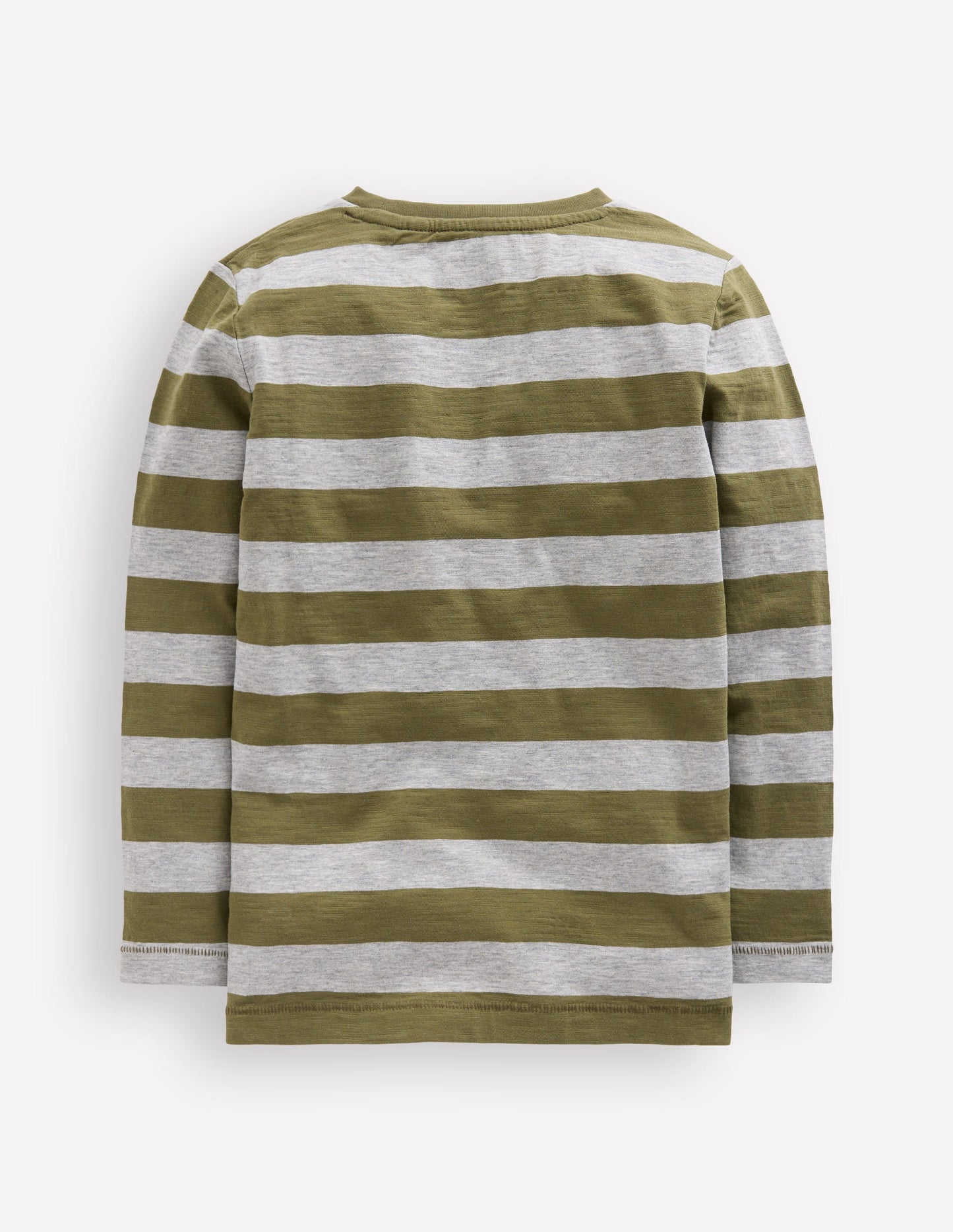 T-shirt pour tous les jours à manches longues-Vert des bois/gris chiné