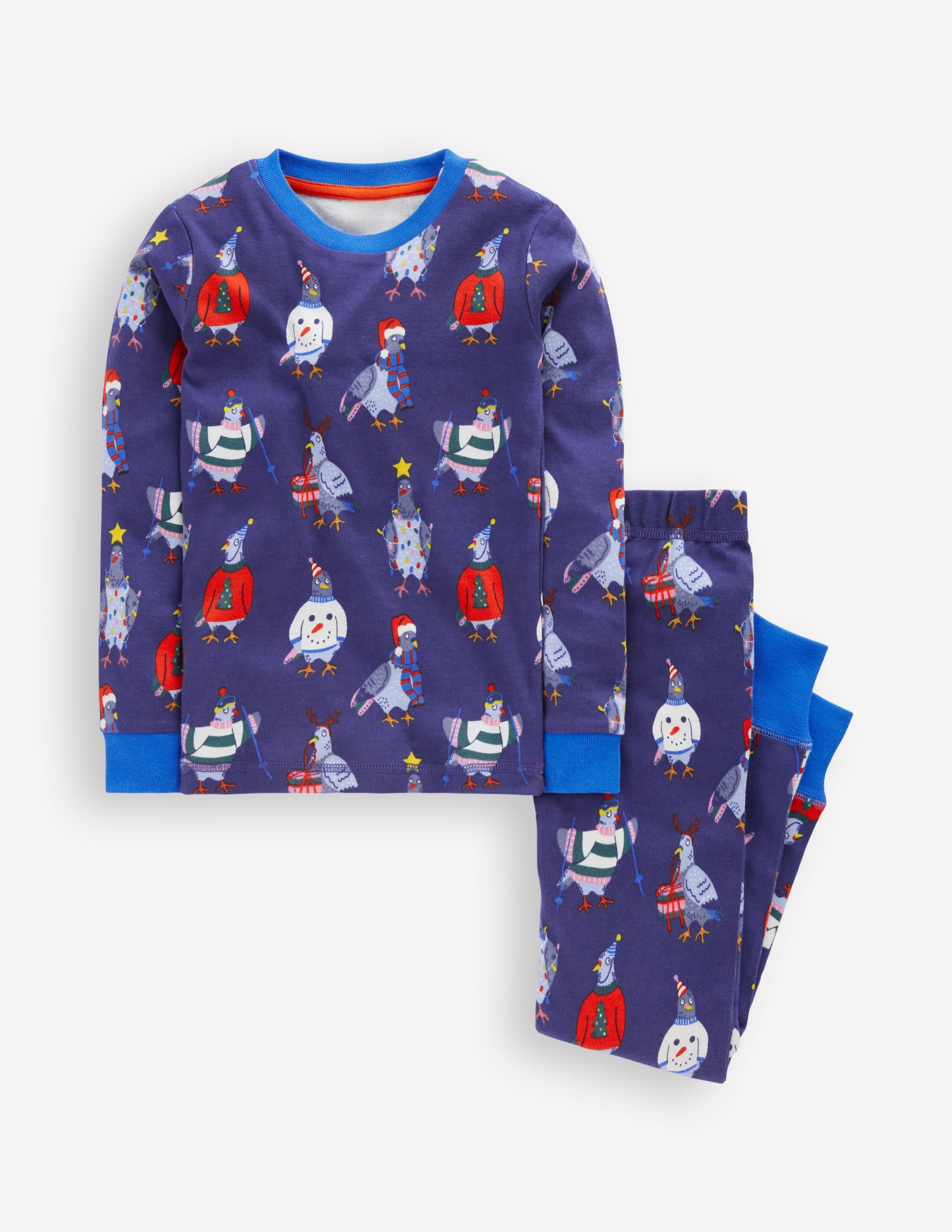 Pyjama long douillet-Pigeons - Image 1