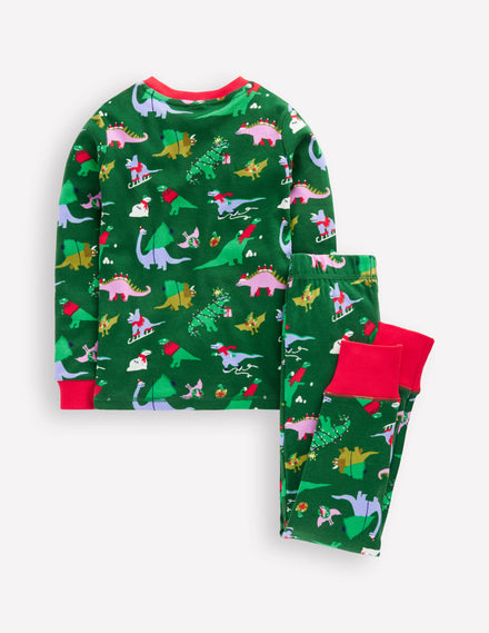 Eng anliegender, langer Schlafanzug-Eden Weihnachtsdinos