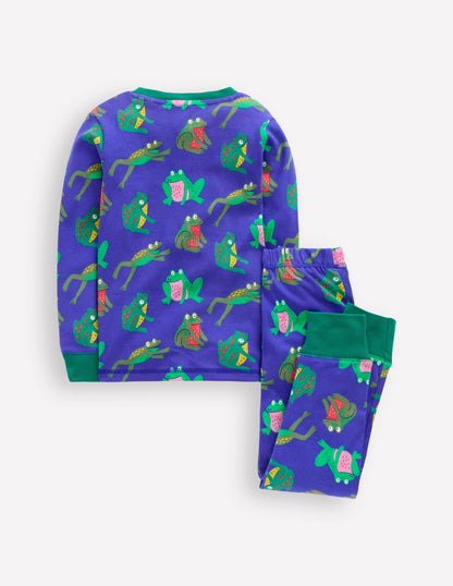 Snug Glow-In-The-Dark Pyjamas-Surf The Web Frogs-2