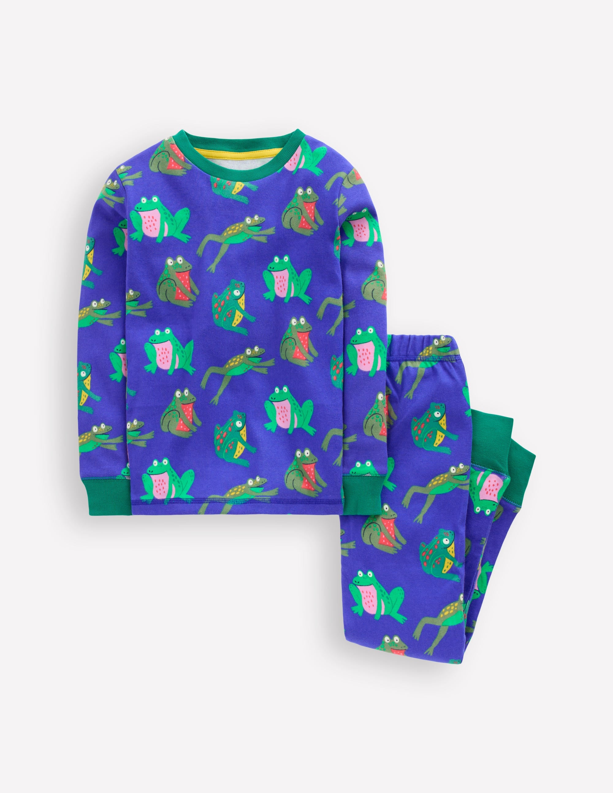 Pyjama phosphorescent douillet-Grenouille bleu connecté - Image 1