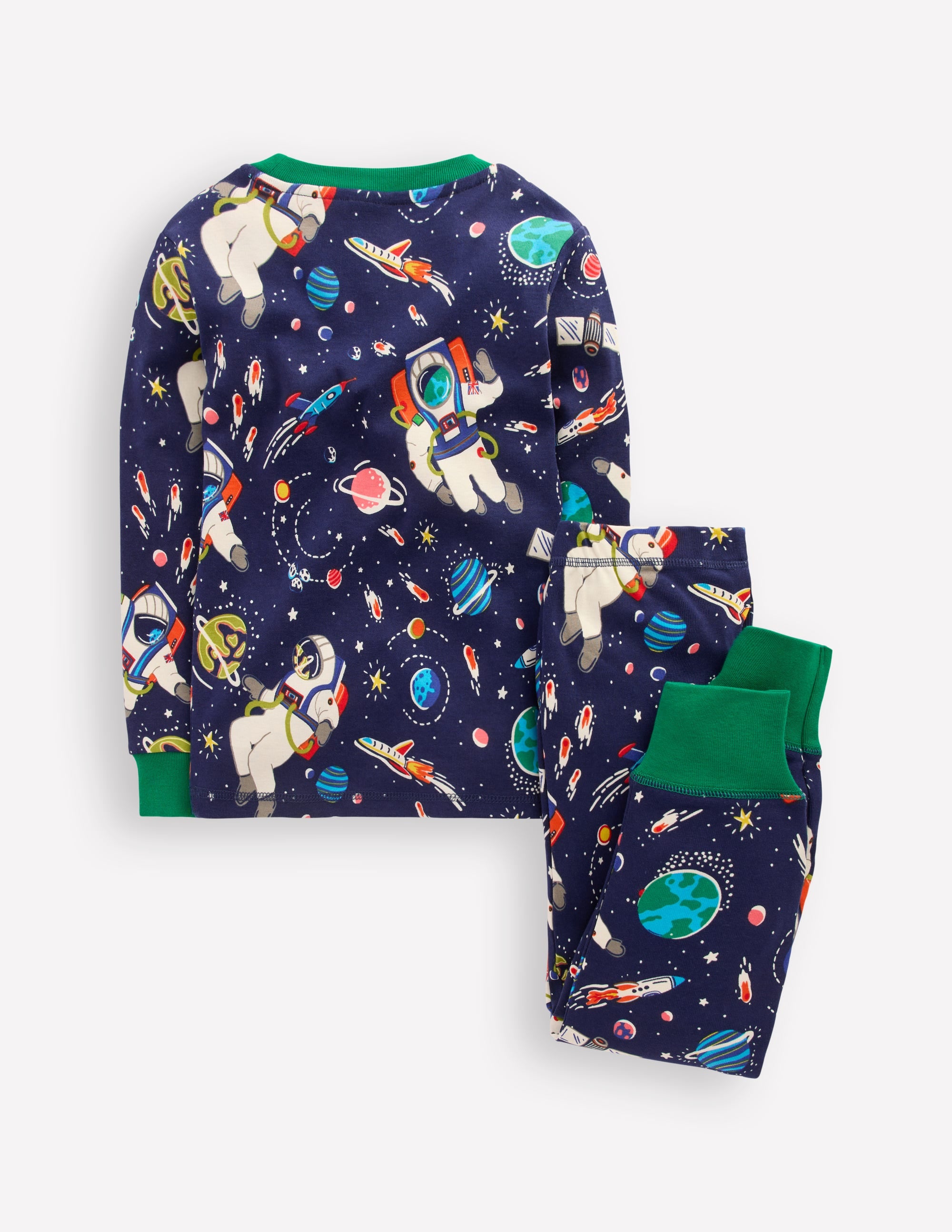 Snug Glow-in-the-dark Pyjamas-Medieval Blue Astro - Image 2