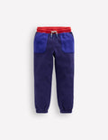 Bas de jogging en polaire cosy-Bleu marine universitaire