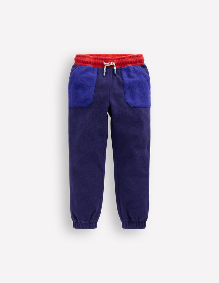 Kuschelige Fleece-Jogginghose-Schuluniform-Marineblau