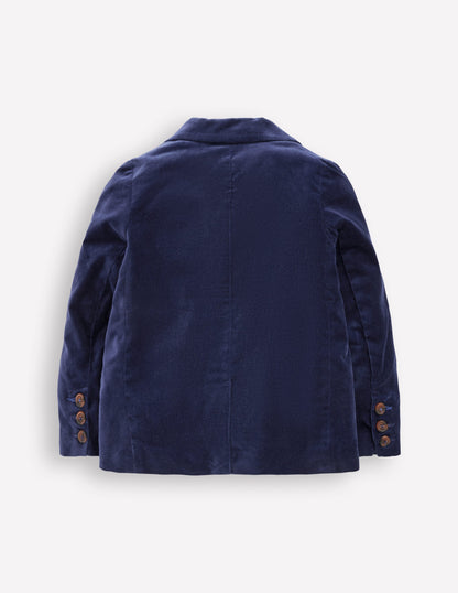 Klassischer Samtblazer-Schuluniform-Navy, Samt-3