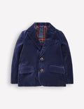 Klassischer Samtblazer-Schuluniform-Navy, Samt