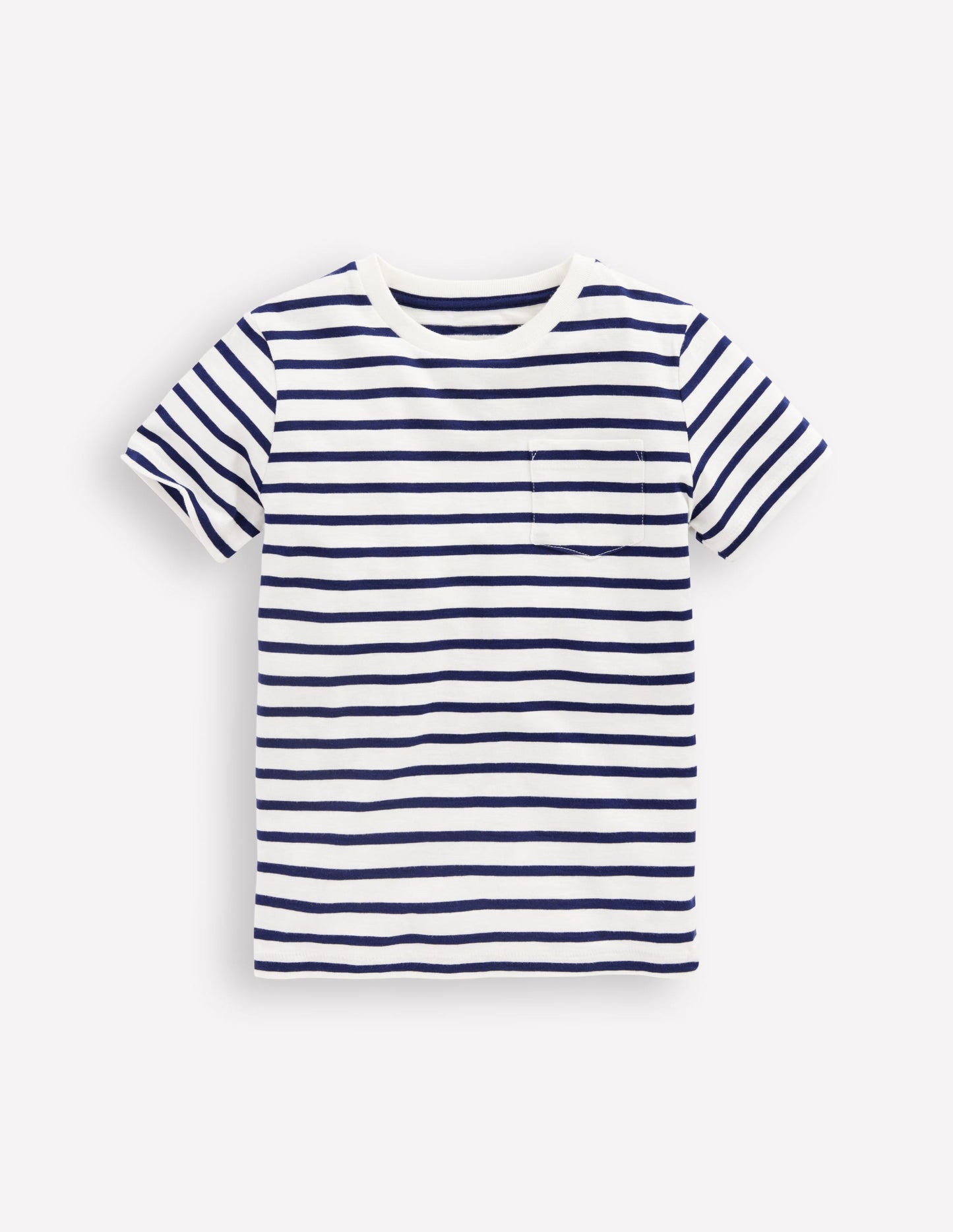 T-Shirt für den Alltag-Dunkelblau/Ecru