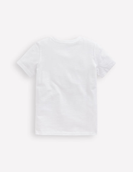 T-shirt manches courtes pour tous les jours-Blanc