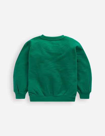 Lustiges Sweatshirt-Artischockengrün Blitz-5