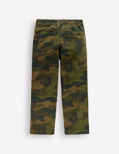 Pantalon à enfiler en coton-Camouflage-2
