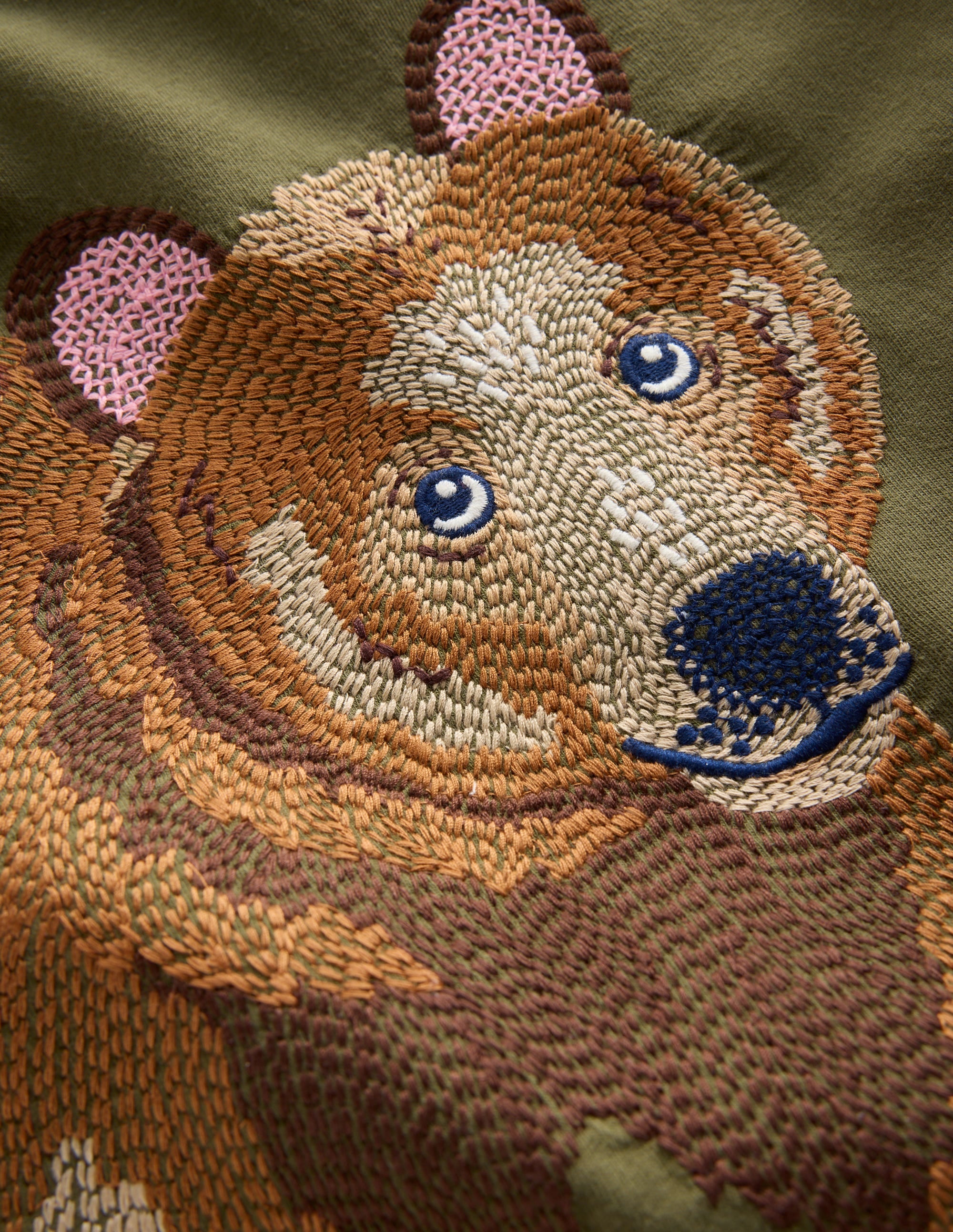 Langärmliges Superstitch-Oberteil-Klassisches Khaki Bär - Image 3