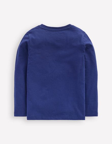 Langarmshirt mit Superstitch-Design-Dämmerungsblau Weihnachtliche Charaktere