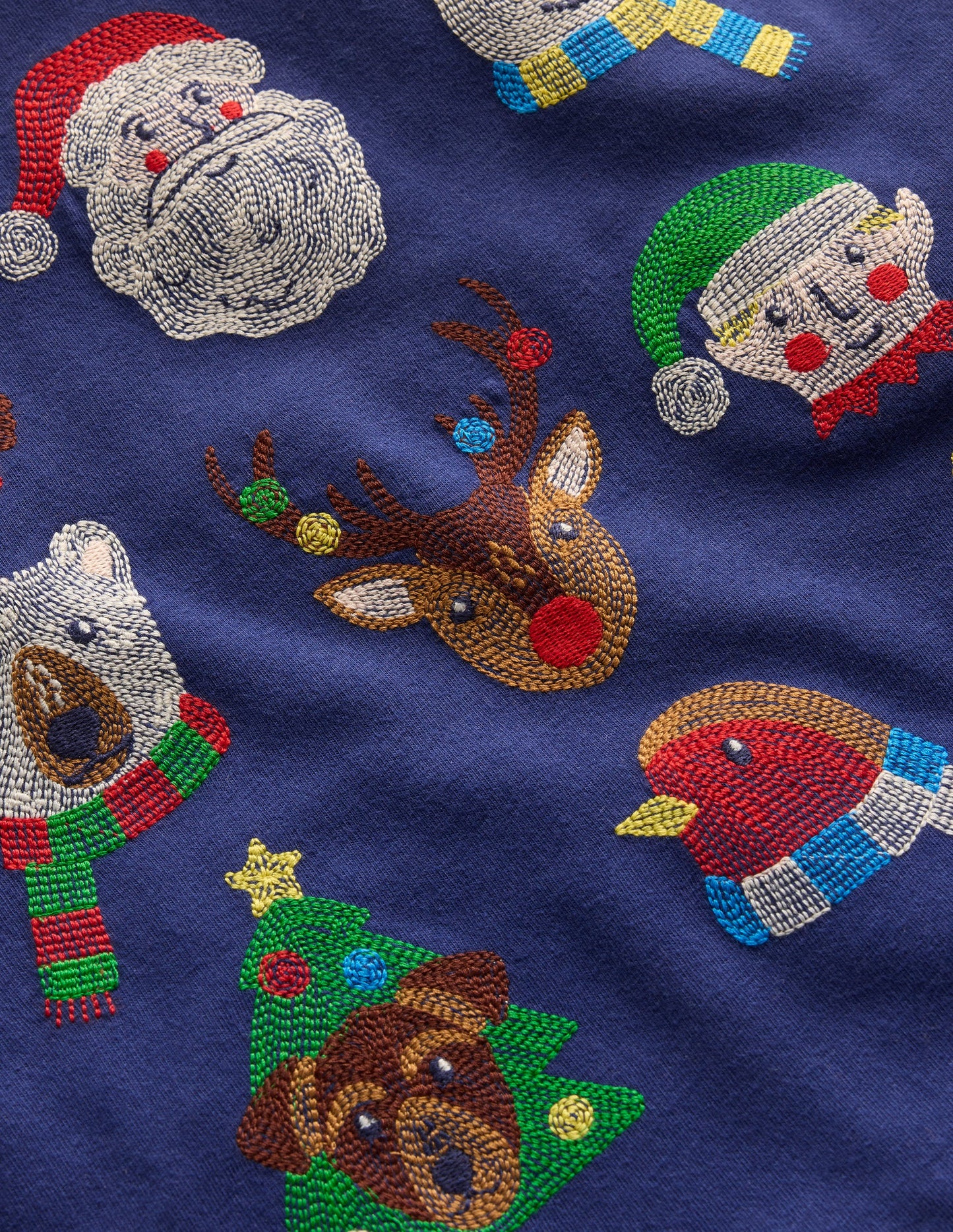 Langarmshirt mit Superstitch-Design-Dämmerungsblau Weihnachtliche Charaktere