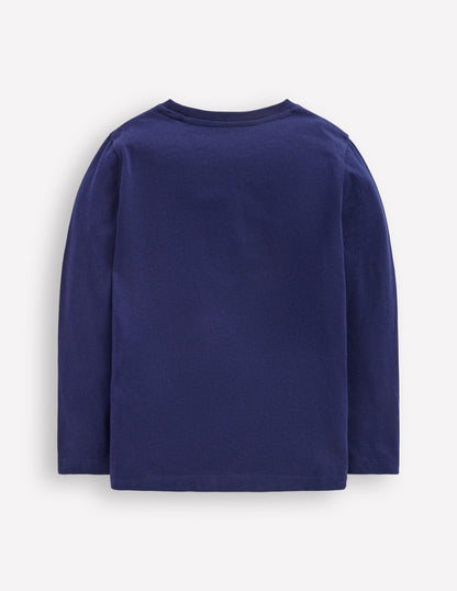 Langarmshirt mit Superstitch-Design-Mittelalterliches Blau Walross-2