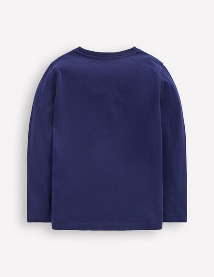 Langarmshirt mit Superstitch-Design-Mittelalterliches Blau Walross
