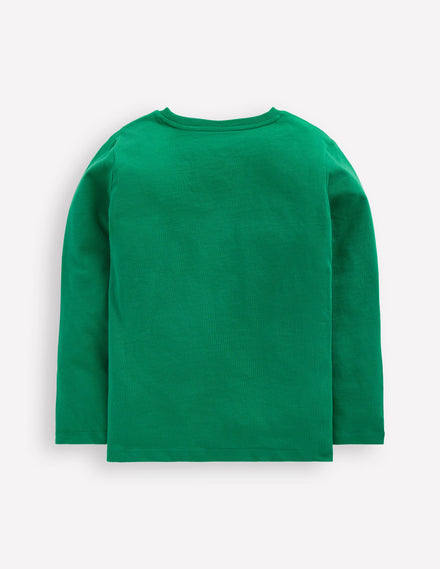 Langarmshirt mit Druck-Kieferngrün Züge