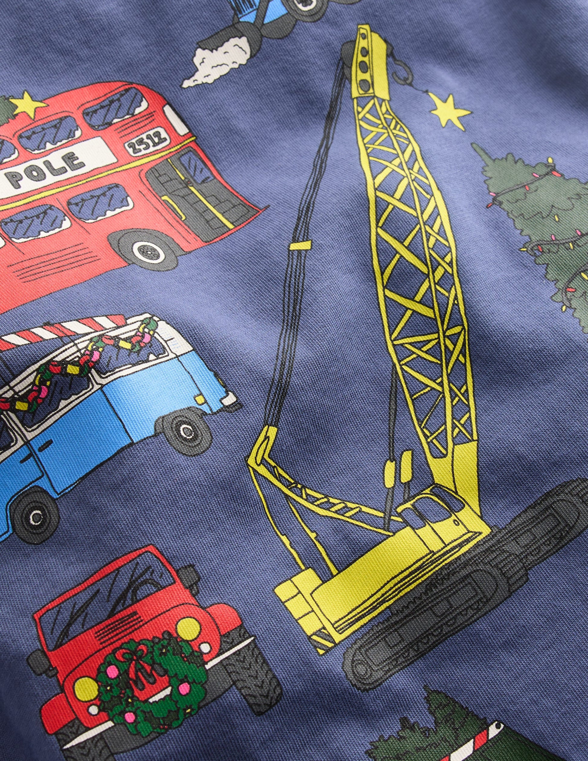 Langarmshirt mit Druck-Weihnachten Fahrzeuge-3
