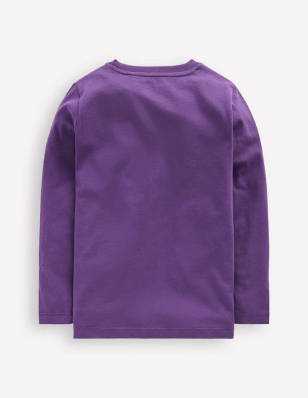Riso Langarmshirt-Mystisches Lila Drachen