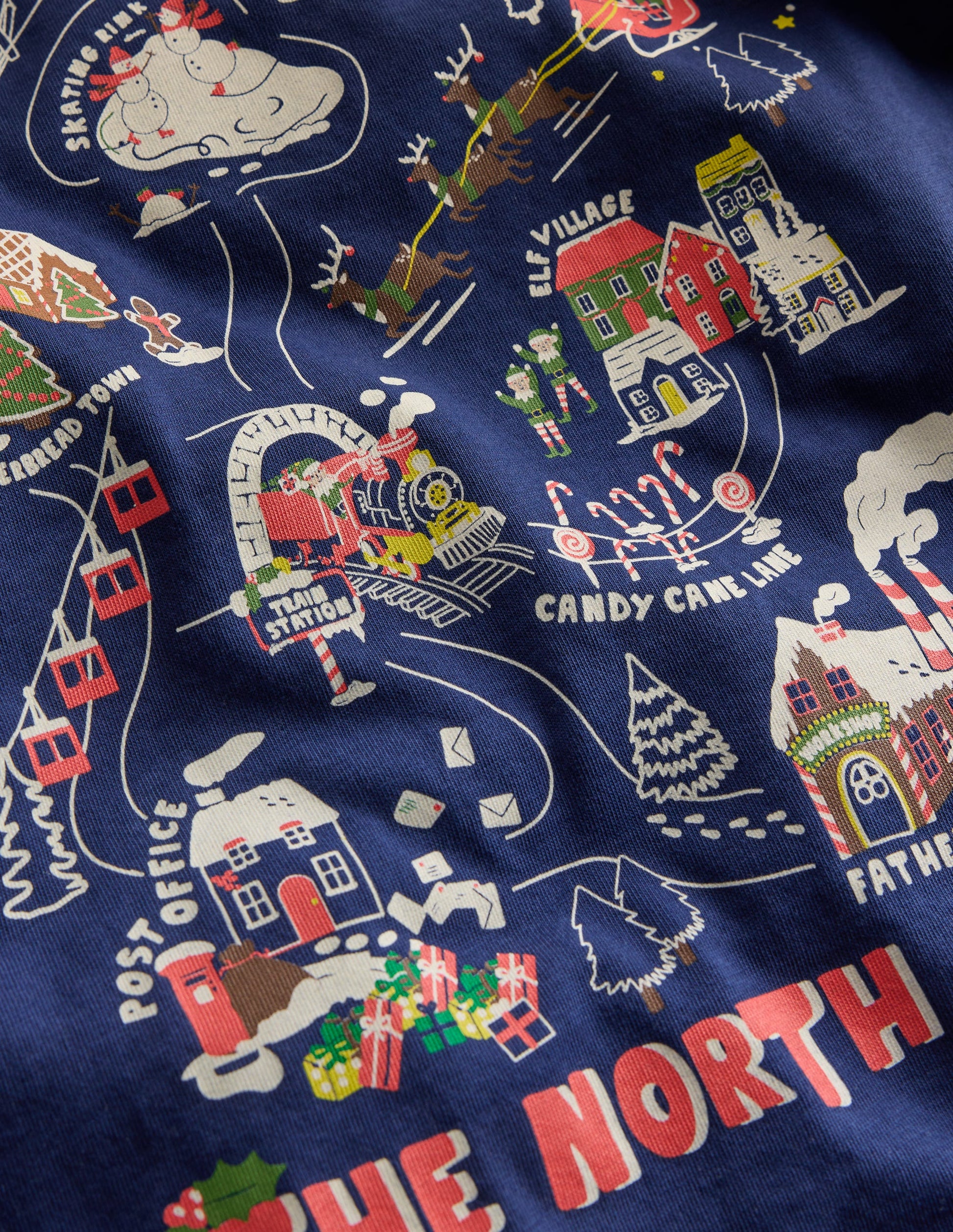 T-Shirt mit Druck auf Vorder- und Rückseite-Dämmerungsblau Nordpol-3
