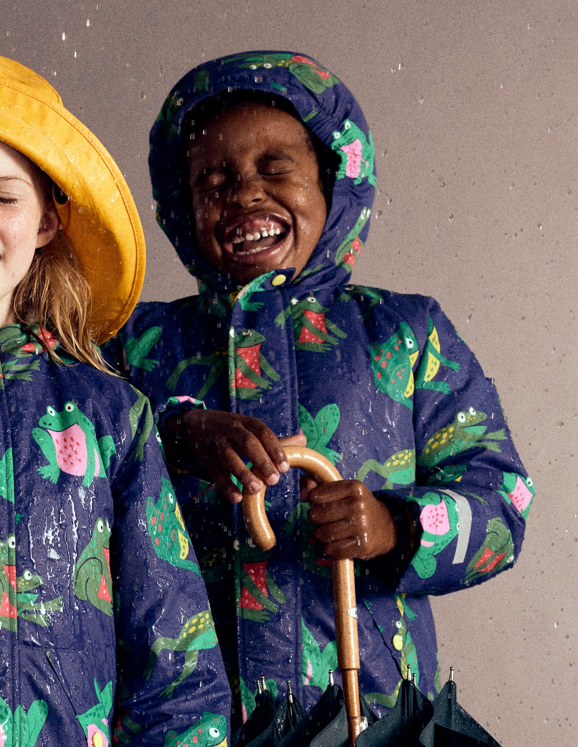 Anorak mit Teddyfellfutter-Dämmerlicht Frösche-1