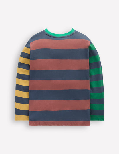 Kuddelmuddel-Langarmshirt-Navy Bunt-3