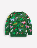 Sweat imprimé pour tous les jours-Dinos de Noël feuille de raisin