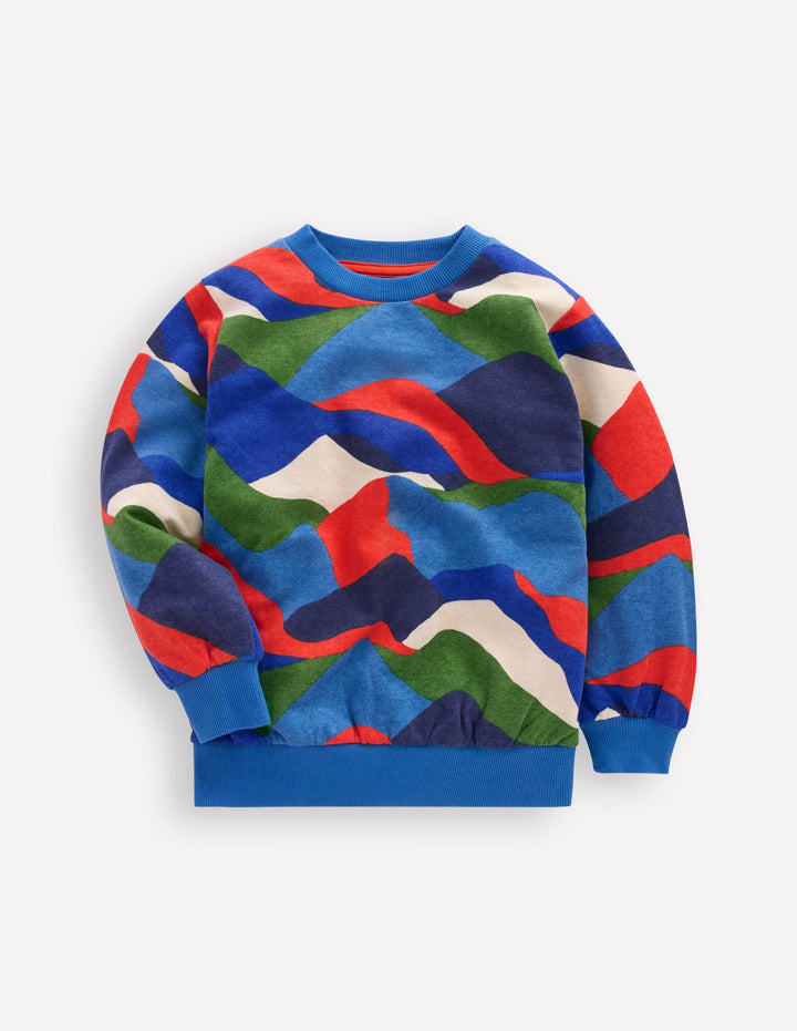 Everyday Printed Sweatshirt-Abstract Landscape
