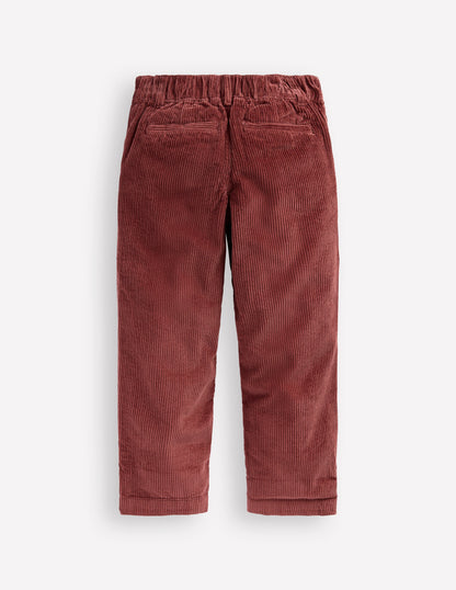 Everyday Straight Leg Trousers-Chestnut Cord-1